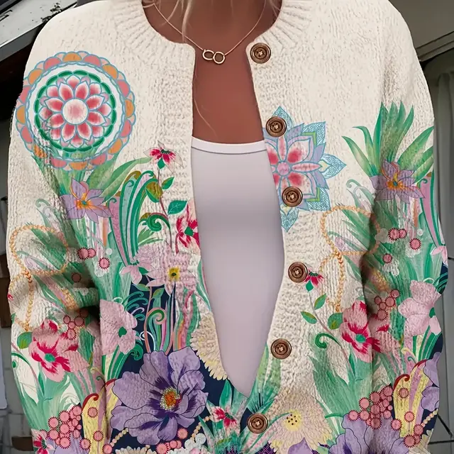 3D Digital Printing Ladies Knitted Cardigan 1 Style - Shop at LoveMi