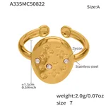 Gold Oval Zircon Ring