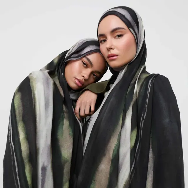 Watercolor Series Satin Polyester Ethnic Shawl Color 66 - Shop at LoveMi