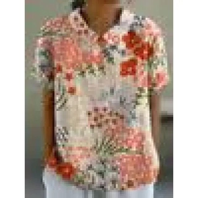 Women's Casual Short sleeved Printed Pullover Lining Dxsy93 - Shop at LoveMi