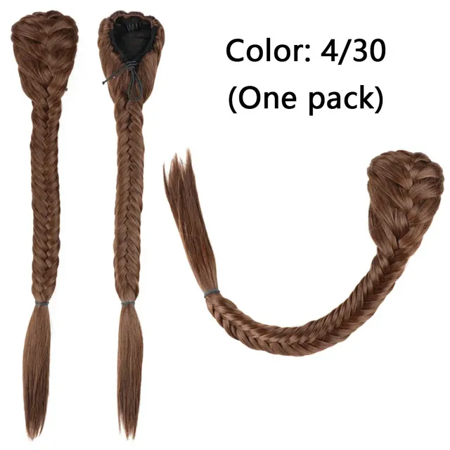 Synthetic Braided Fishtail Horse Tail Women's Wig Py307 24 4 30 - Shop at LoveMi