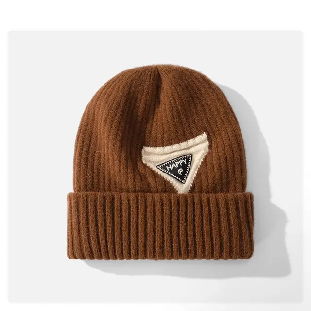 All matching Thickened Rabbit Fur Knitted Hat Coffee - Shop at LoveMi