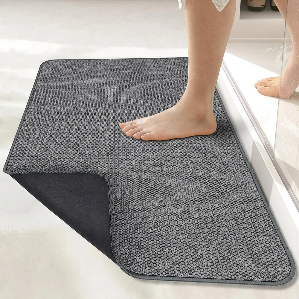 Household Ultra thin Non slip Bathroom Carpet Dark Gray - Shop at LoveMi