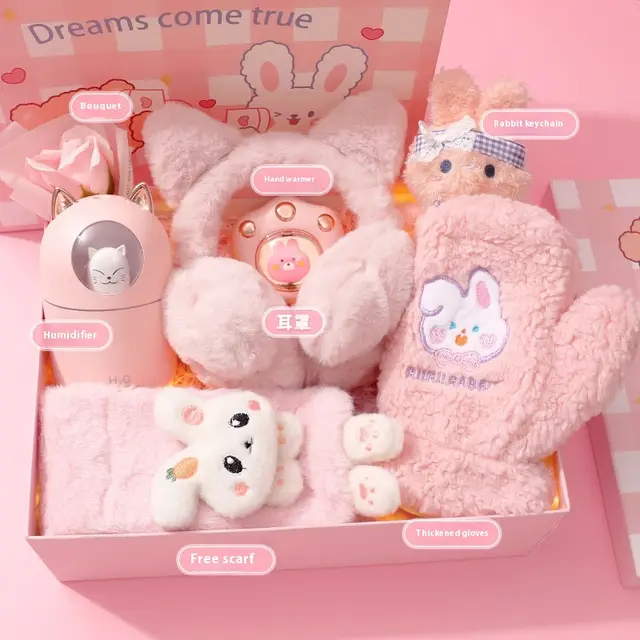 Christmas Girls' Birthday Kindergarten Primary School Students' Practical Winter Warm Gift Box Package 8 - Shop at LoveMi
