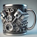 Mug Creative Resin Stainless Steel Decorative Ornaments - V6