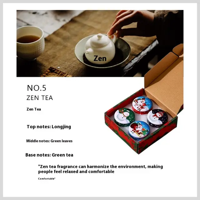 Tinplate Can Aromatherapy Candle Holiday Gift Zen Tea - Shop at LoveMi