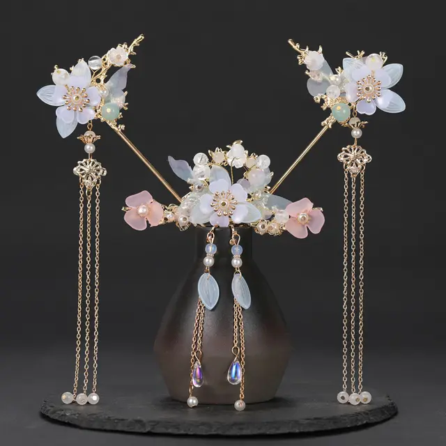 Tassel Full Set Antique Hair Clasp Classical Simplicity Hair Accessories Hf4 Style - Shop at LoveMi