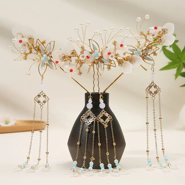 Tassel Full Set Antique Hair Clasp Classical Simplicity Hair Accessories Hf43 Style - Shop at LoveMi