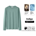 High-end Simple Men's Long-sleeved T-shirt - Indigo