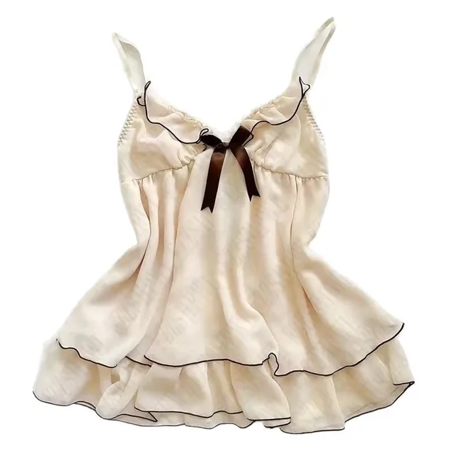 French Sweet Girl Slim Fit Backless Fashion Casual Sling Beige - Shop at LoveMi