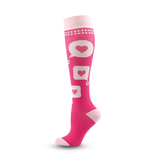 Sports Long Elastic Leggings Compression Stockings Red Bottomed Information Heart - Shop at LoveMi