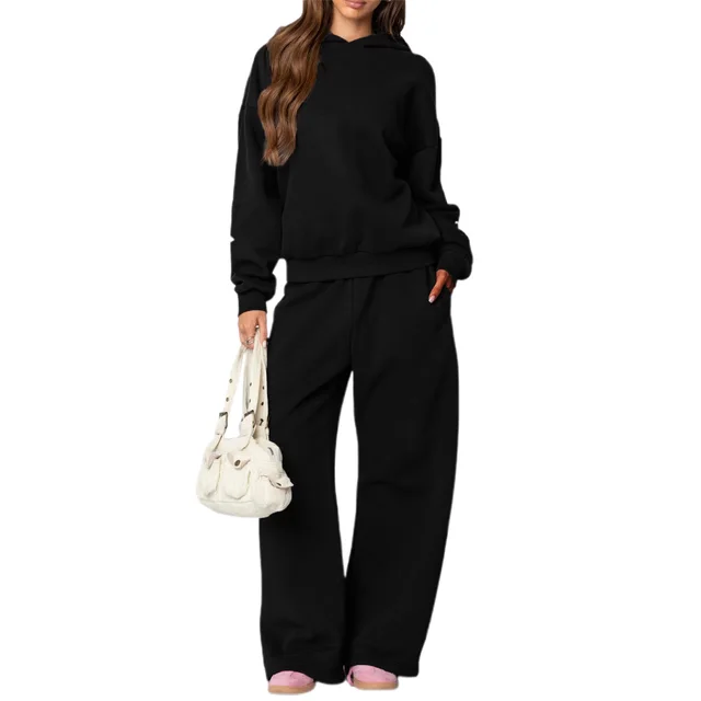 European And American Round Neck Long Sleeve Loose Thick Sweaters Women's Clothing No 2 Black - Shop at LoveMi