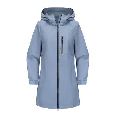 Fashionable Outdoor Sports Waterproof Windbreaker For Women Light Blue - Shop at LoveMi