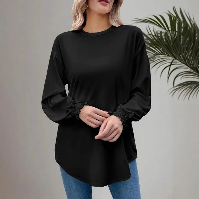 Fashion Women's Mid length Loose Niche T shirt Black - Shop at LoveMi
