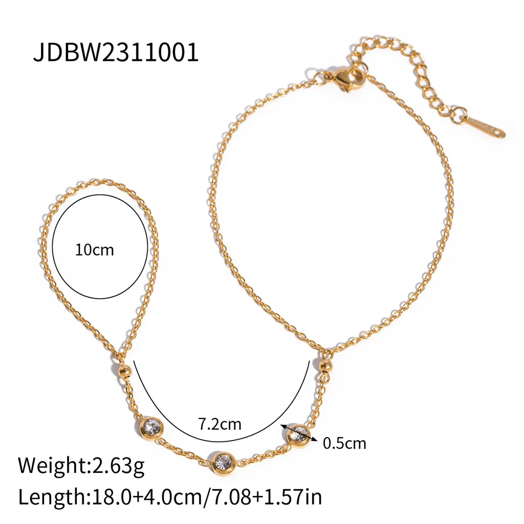 Bracelet Non-fading Zircon Finger Accessories Design Sense - Jdbw2311001