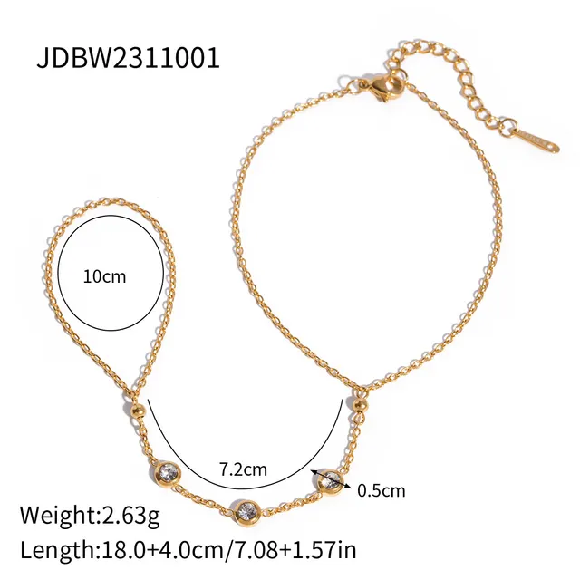 Bracelet Non fading Zircon Finger Accessories Design Sense Jdbw2311001 - Shop at LoveMi