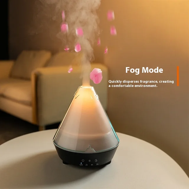 Household Desk Heavy Fog Spit Smoke Ring Colorful Flame Fragrance Machine Black - Shop at LoveMi