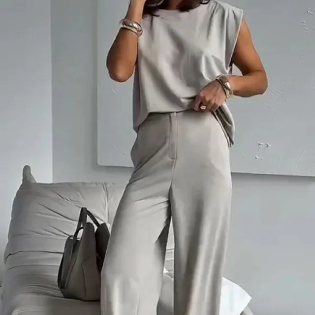European And American Autumn And Winter New Sleeveless Solid Color Gray - Shop at LoveMi