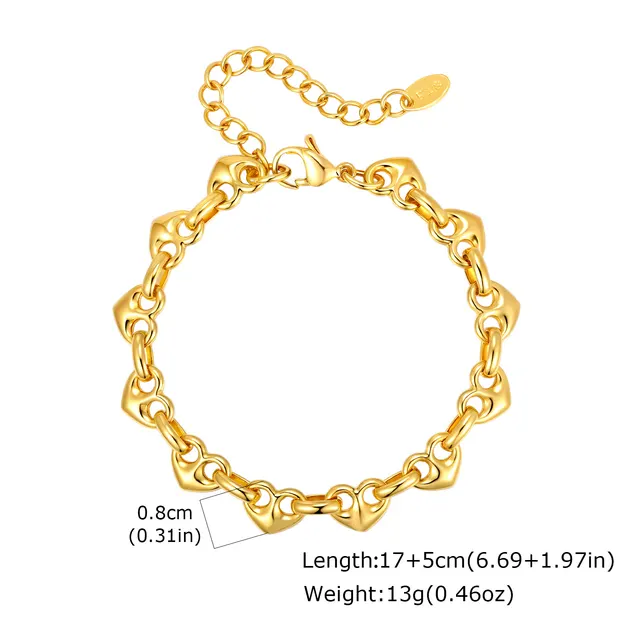 Stainless Steel Cross border European And American Fashion Hip Hop All match Niche Bracelet Br2683G - Shop at LoveMi