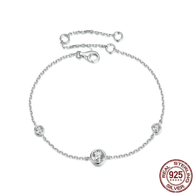 Simple Classic 50 star Moissanite Bracelet Silvery - Shop at LoveMi
