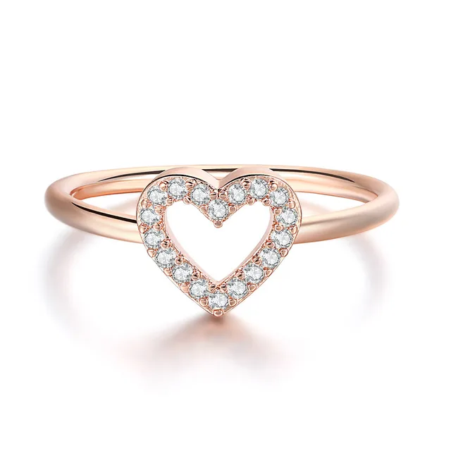 Fashion Fresh Heart Personalized Women's Ring Rose Gold - Shop at LoveMi