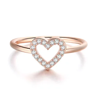 Fashion Fresh Heart Personalized Women's Ring - Rose Gold