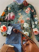 New Christmas Abstract Printing Casual Cloak Coat Cardigan - Colour 30-3Xl - View 1