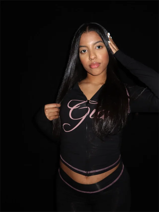 Solid Color Short Hood Top And Trousers Silver - Shop at LoveMi