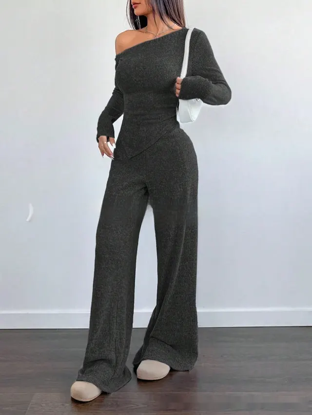 Simple Shoulder Graceful European And American Dark Gray - Shop at LoveMi