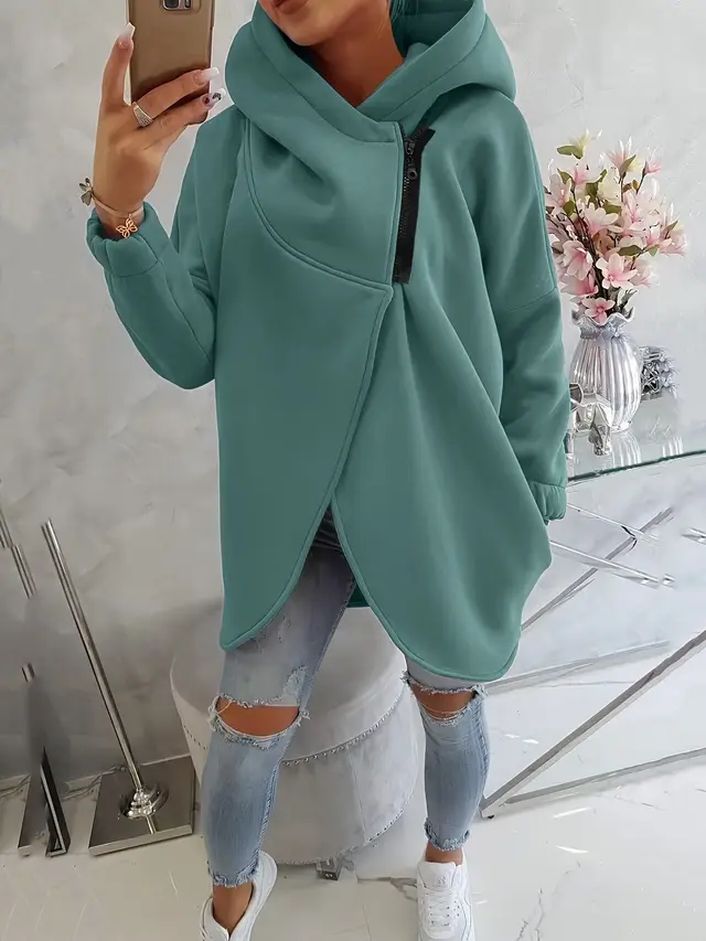 Women's Plus Size Solid Color Coat Green2 - Shop at LoveMi