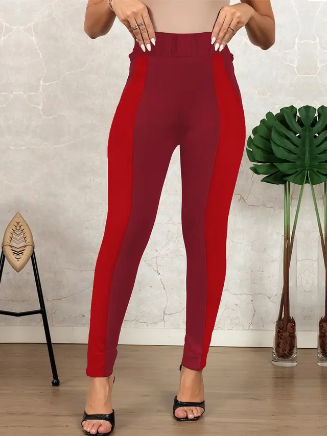 Women's Fashion Sexy Tight Sports Casual Leggings Red - Shop at LoveMi