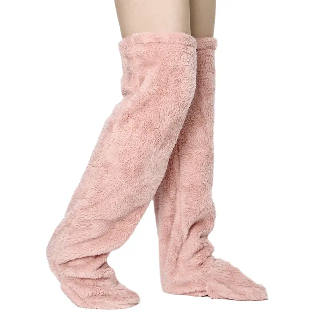 Vacuum Packaging Goose Down Leg Socks Leather Pink - Shop at LoveMi