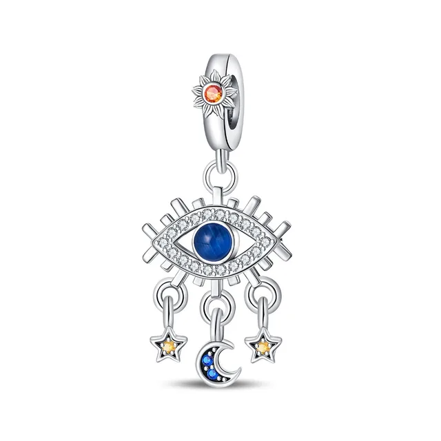 Beaded Bracelet Pendant Zircon Blue Eye Beads Accessories Wpac1438 - Shop at LoveMi