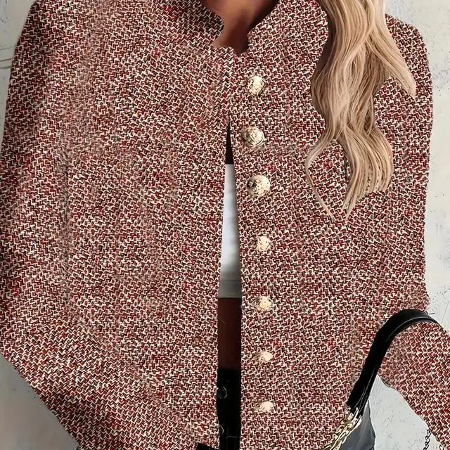 Women's Coat Early Spring Autumn Winter Classic Style Short Top Red - Shop at LoveMi