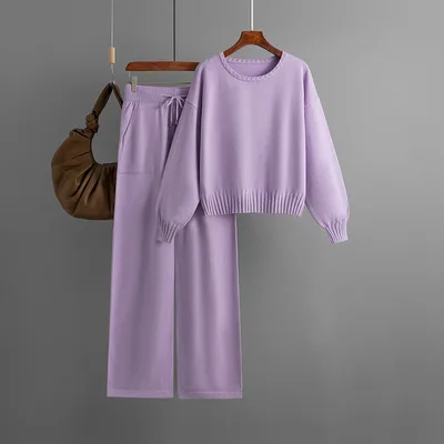 Fashion Short Long sleeve Suit Women's Autumn And Winter New Purple - Shop at LoveMi