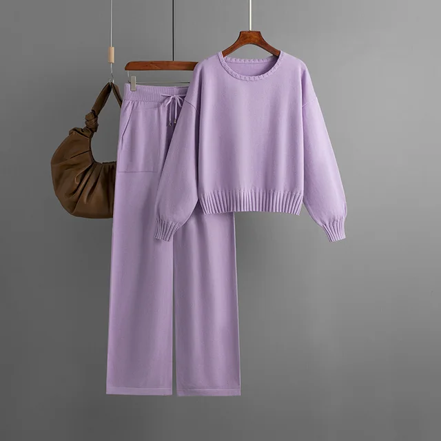 Fashion Short Long sleeve Suit Women's Autumn And Winter New Purple - Shop at LoveMi