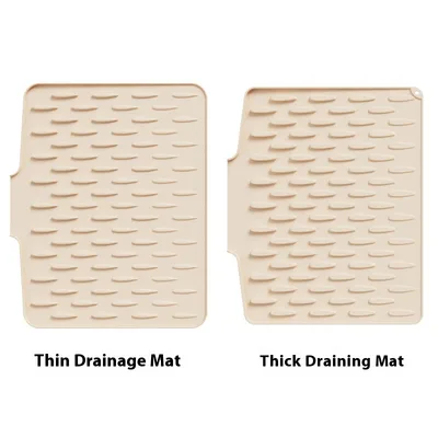 Countertop Slope Diversion Silicone Draining Pad Kitchen Heat Insulation Drying Mat Beige - Shop at LoveMi