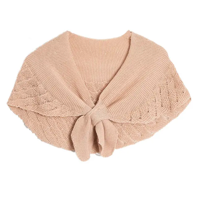 Women's Thin Fashion Wool Knitted Hollow Shawl 01 Khaki - Shop at LoveMi