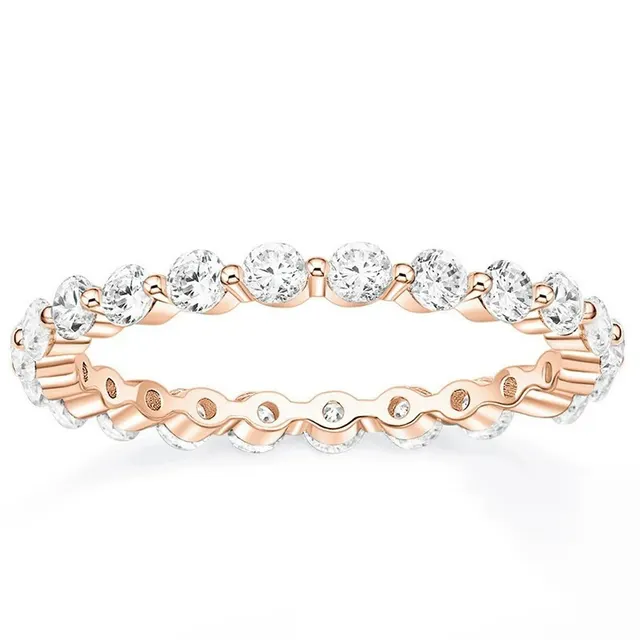 Cubic Women's Simple Stacked Ring Rose Gold - Shop at LoveMi
