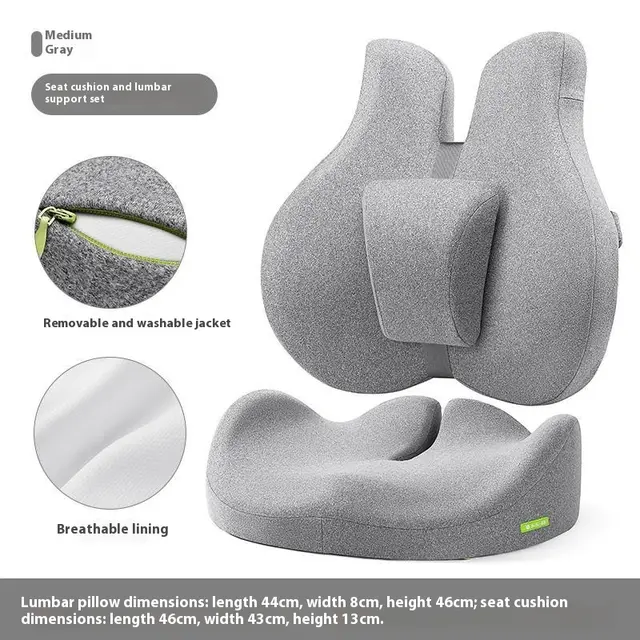 Waist Protection Cushion Office Memory Cotton Grey - Shop at LoveMi