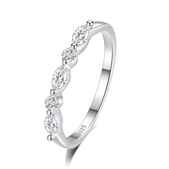 S925 Silver Ring Female Niche Advanced Light Luxury Personality White Gold Color - Shop at LoveMi