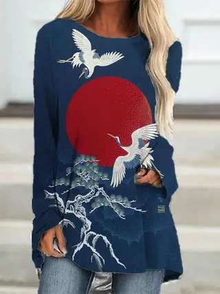 T-shirt Hip Hop Series Printed Women's Street Long Sleeve - Y2310131748
