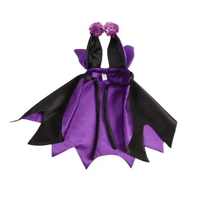 Halloween Pet Cat Dog Demon Cloak Horn Hat Cosplay Costume Bat Cloak - Shop at LoveMi