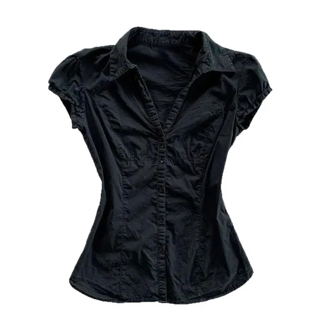 French Fashion Elegant Versatile Top Women Black - Shop at LoveMi