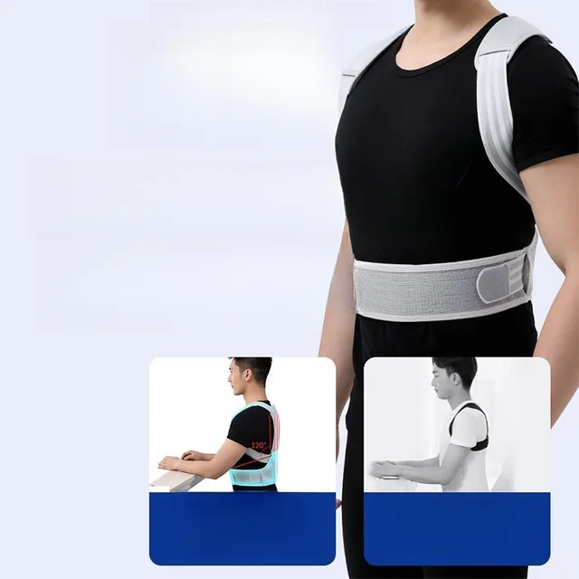 Orthotics Band Pressure Body Correction Open Shoulder Straight Back Gray Gift Box - Shop at LoveMi