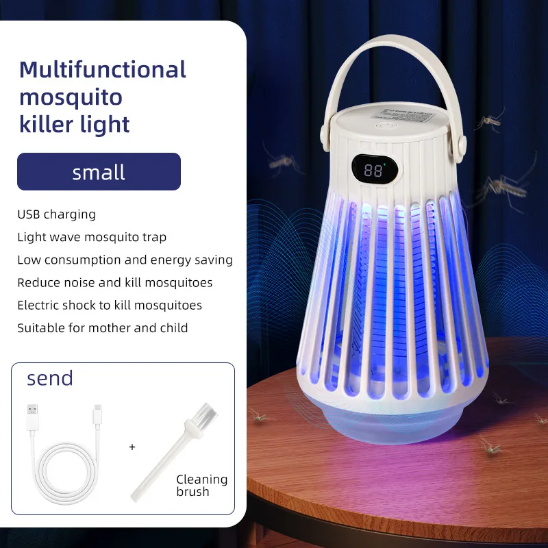 Electric Shock Mosquito Killing Lamp Household Portable M29 White - Shop at LoveMi