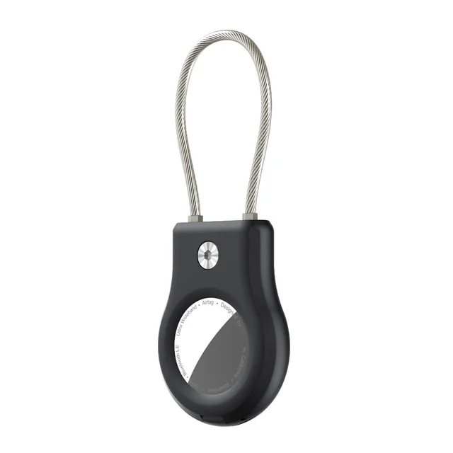 Airtag Anti lost Wire Rope Anti piracy Metal Keychains Pendant Black - Shop at LoveMi