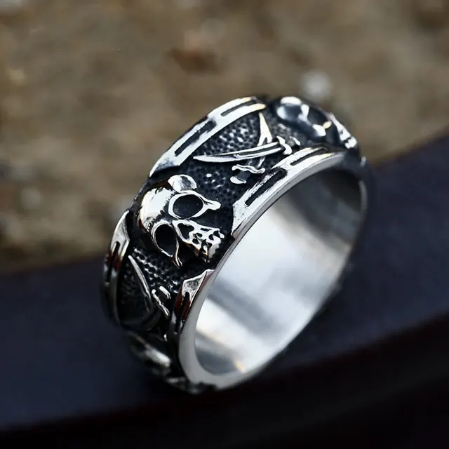 Steel Warrior New Stainless Steel Punk Hip Hop Skull Ring Us No 8 - Shop at LoveMi
