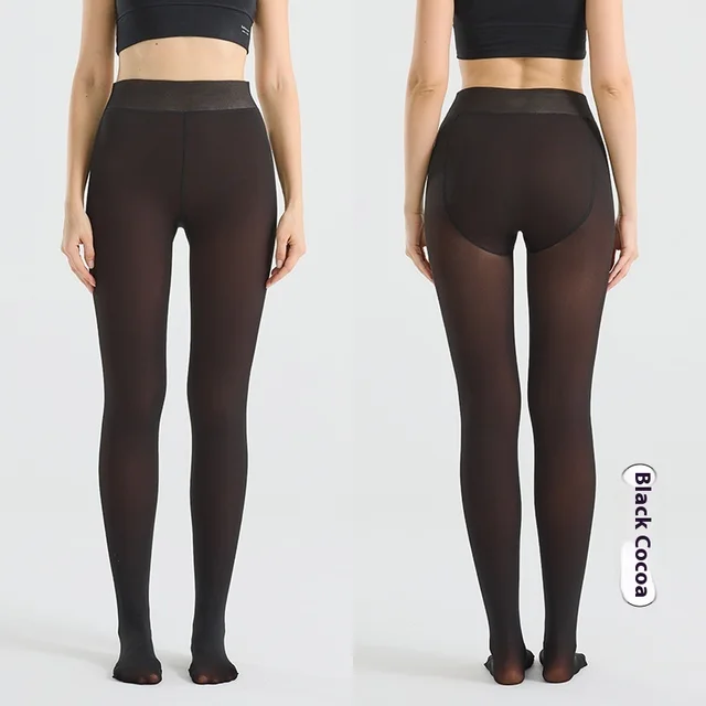 Women's Autumn And Winter Warm One piece Pants Black Transparent Cocoa - Shop at LoveMi