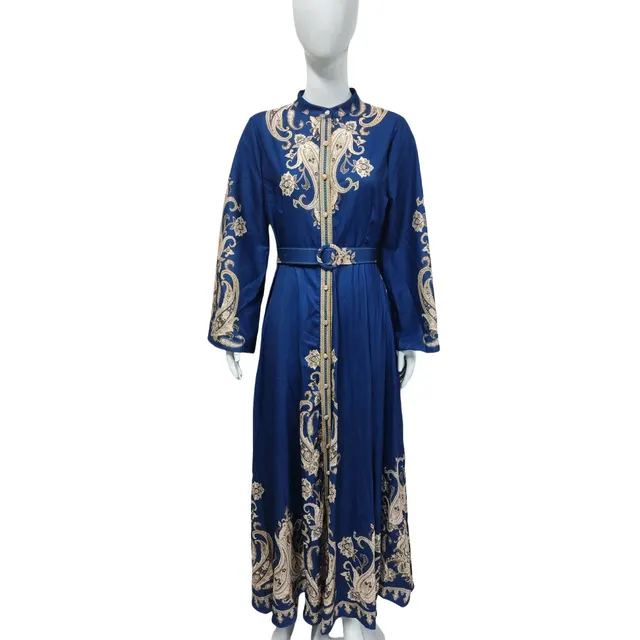Fashion Elegant Women's Bronzing Dress Slim Fit Blue - Shop at LoveMi